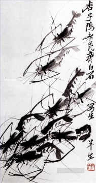 Qi Baishi Painting - Qi Baishi shrimp 2 old China ink